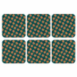 Groen - Disco - Patroon onderzetter kurk middel 366 -3d