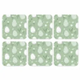 Groen - Eieren - Patroon onderzetter kurk middel -3d