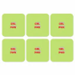 Grl pwr - Groen - Rood - 3D onderzetter kurk middel -3d