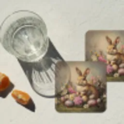 Haas - Stilleven - Bloemen onderzetter kurk middel -sfeer4