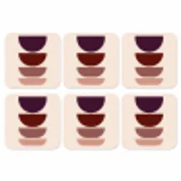 Harmonieus - Symmetrisch - Rood onderzetter kurk middel -3d