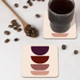 Harmonieus - Symmetrisch - Rood onderzetter kurk middel -sfeer2
