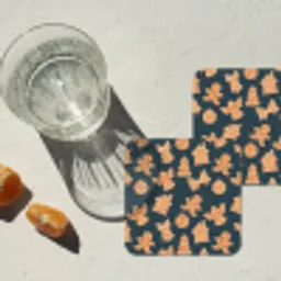 Illustratie - Koekjes - Blauw onderzetter kurk middel 366 -sfeer4