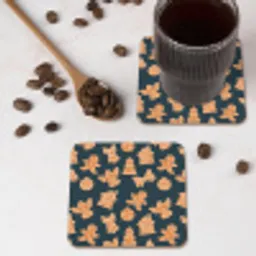 Illustratie - Koekjes - Blauw onderzetter kurk middel 366 -sfeer2