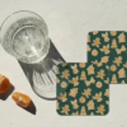 Illustratie - Koekjes - Groen onderzetter kurk middel 366 -sfeer4