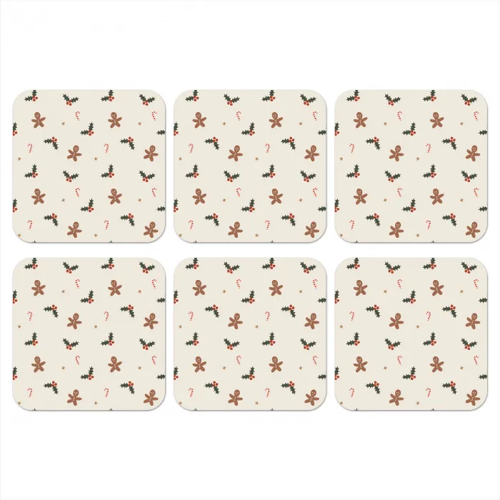 Illustratie - Figuren - Beige onderzetter kurk middel 366 -3d