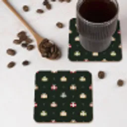 Illustratie - Cadeaus - Groen onderzetter kurk middel 366 -sfeer2