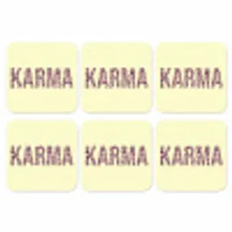 Karma - Luipaardprint - Geel onderzetter kurk middel -3d