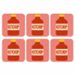 Ketchup - Fles - Rood - Minimalistisch onderzetter kurk middel -3d