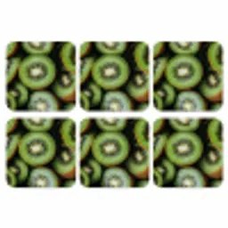 Kiwi - Fruit - Groen onderzetter kurk middel -3d