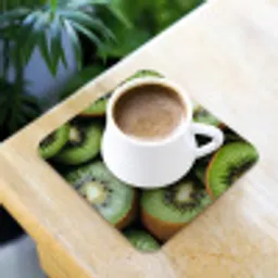 Kiwi - Fruit - Groen onderzetter kurk middel -sfeer5