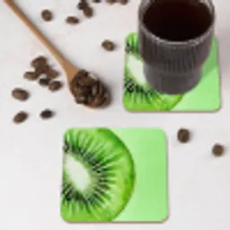 Kiwi - Groen - Fris onderzetter kurk middel -sfeer2