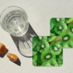Kiwi - Groen - Pitten onderzetter kurk middel -sfeer4