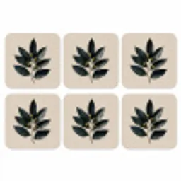 Laurierbladeren - Bloemknoppen - subtiel onderzetter kurk middel -3d
