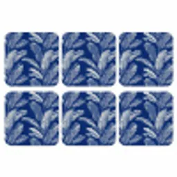 Blad - Palm - Blauw onderzetter kurk middel 366 -3d