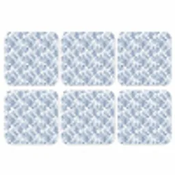 Bladeren  - Blauw - Patroon onderzetter kurk middel 366 -3d