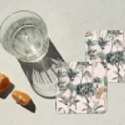 Bladeren - Monstera - Jungle - Tropical onderzetter kurk middel -sfeer4