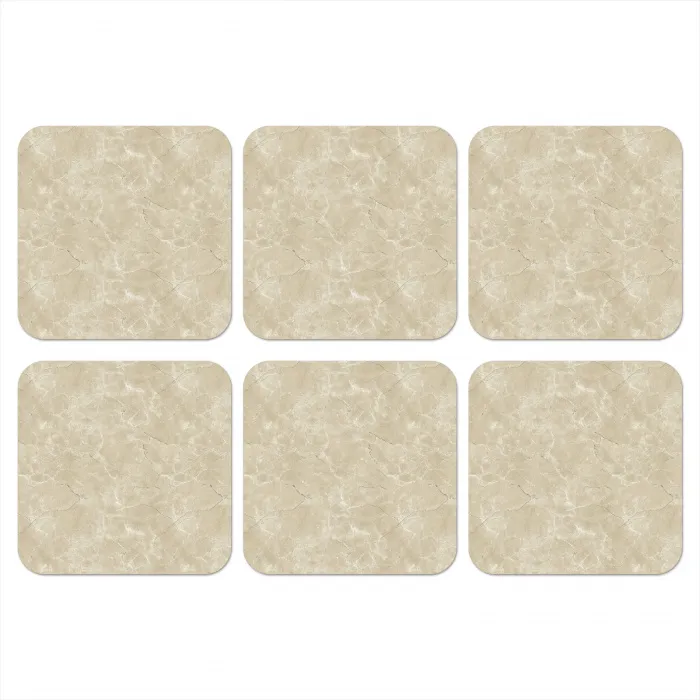 Lichtbeige - Marmer - Diffusie adering onderzetter kurk middel 366 -3d