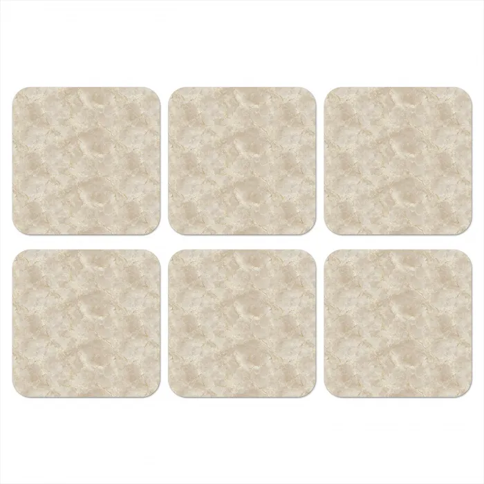 Lichtbeige - Marmer - Aders onderzetter kurk middel 366 -3d