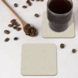 Lichtbeige - Terrazzo - Grijs onderzetter kurk middel 366 -sfeer2
