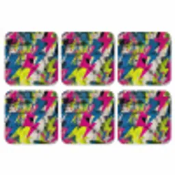 Bliksemschichten - Patroon - Marmer - Kleuren onderzetter kurk middel -3d