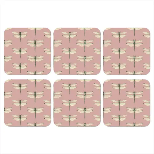 Lillibellen - Patroon - Roze onderzetter kurk middel 366 -3d