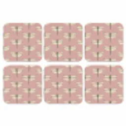Lillibellen - Patroon - Roze onderzetter kurk middel 366 -3d