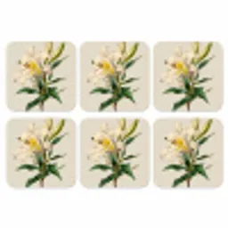 Lelie - Elegant - Botanisch - Beige onderzetter kurk middel -3d