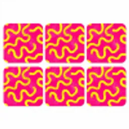Lijn - Geel - Abstract onderzetter kurk middel -3d