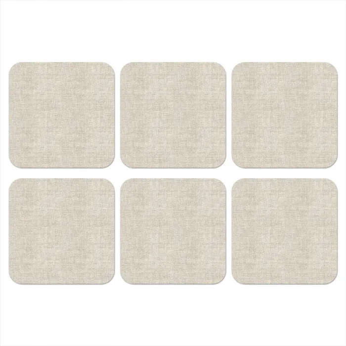 Linnen - Textuur - Beige onderzetter kurk middel 366 -3d