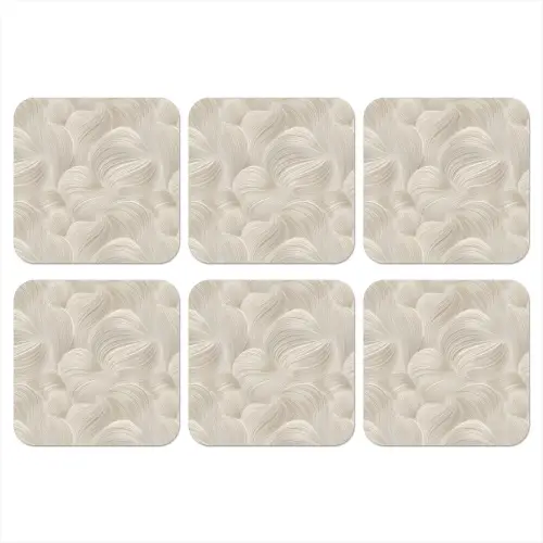 Lijnen - Waaier - Beige onderzetter kurk middel 366 -3d