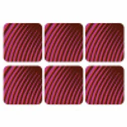 Lijnen - Rood - Beweging onderzetter kurk middel -3d