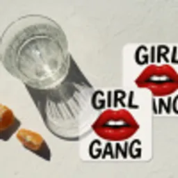 Lip - Girl - Rood - Letters onderzetter kurk middel -sfeer4