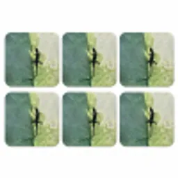 Hagedis - Blad - Nerven - Groen onderzetter kurk middel -3d