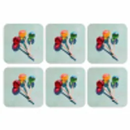 Lollys - Schaduw - Drie - Blauw onderzetter kurk middel -3d