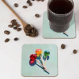 Lollys - Schaduw - Drie - Blauw onderzetter kurk middel -sfeer2