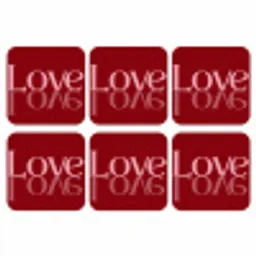 Love - Spiegeling - Rood onderzetter kurk middel -3d