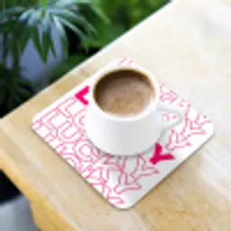 Lucky - Roze - Patroon onderzetter kurk middel -sfeer5