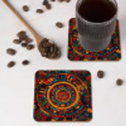 Mandala - Cirkels - Patronen onderzetter kurk middel -sfeer2