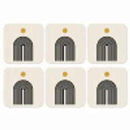 Minimalistisch - Zwarte boog - Gouden cirkel onderzetter kurk middel -3d