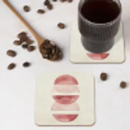 Minimalistisch - Cirkels - Roze onderzetter kurk middel -sfeer2