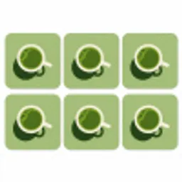 Minimalistisch - Kopjes - Matcha -Groen onderzetter kurk middel -3d