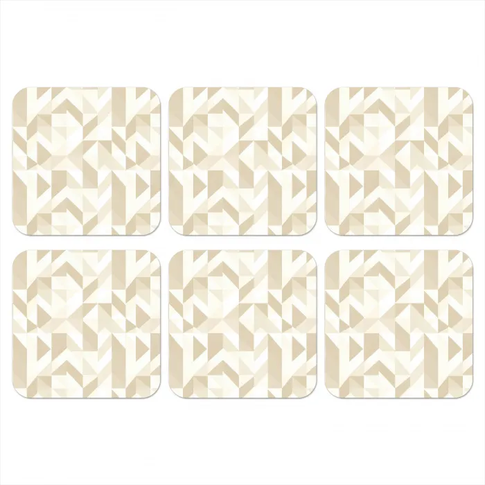 Modern - Abstract - Beige onderzetter kurk middel 366 -3d
