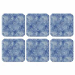 Modern - Abstract - Blauw onderzetter kurk middel 366 -3d