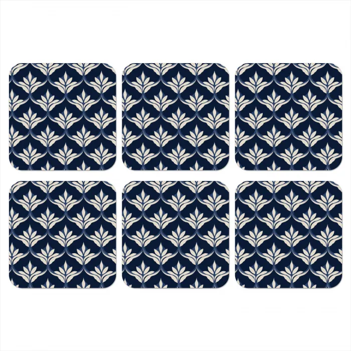 Modern - Ontwerp - Blauw onderzetter kurk middel 366 -3d