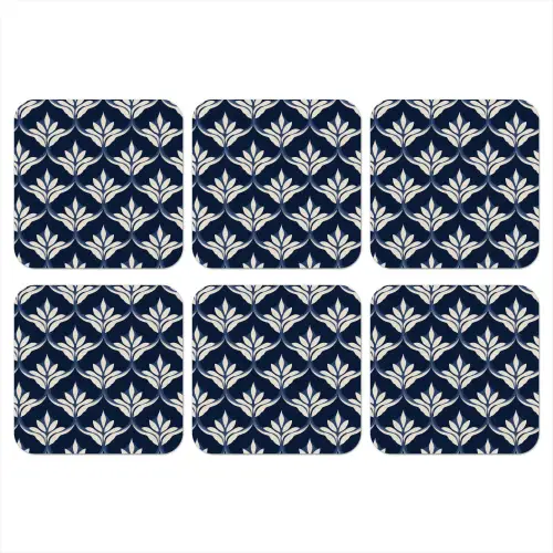 Modern - Ontwerp - Blauw onderzetter kurk middel 366 -3d