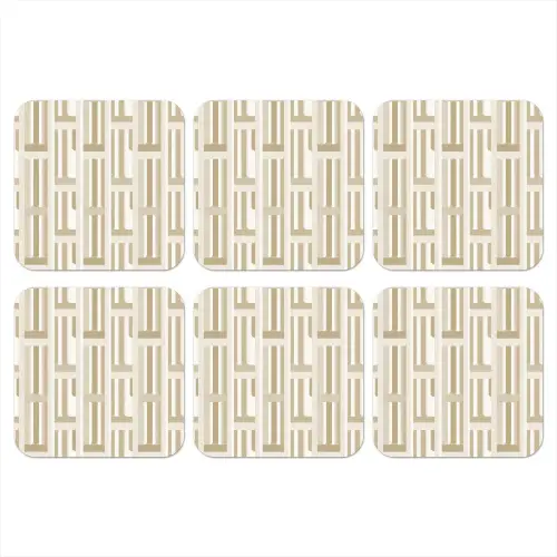 Modern - Geometrisch - Beige onderzetter kurk middel 366 -3d
