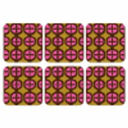 Modern - Patroon - Roze onderzetter kurk middel 366 -3d