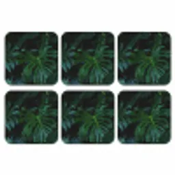 Monstera -  Inductie beschermer - Bladeren - Tropical - Afdekplaat voor kookplaat onderzetter kurk middel -3d