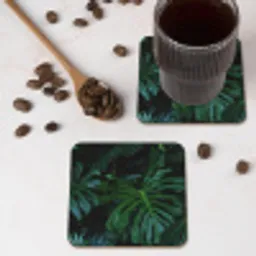 Monstera -  Inductie beschermer - Bladeren - Tropical - Afdekplaat voor kookplaat onderzetter kurk middel -sfeer2
